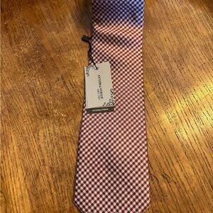 Jason & Vogue 100% Silk Burgundy & Black Checkered Tie NWT!!